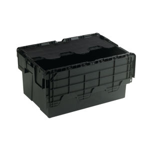 Black 54L Attached Lid Container