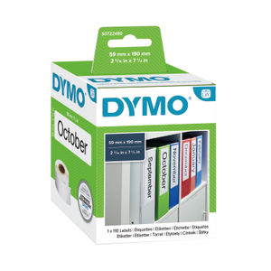 Dymo LabelWriter 190 x 59mm Lever Arch File Label (Pack of 110)