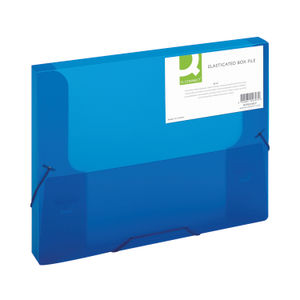 Q-Connect Elasticated Folder 25mm A4 Blue