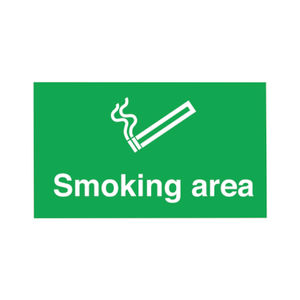 Smoking Area 300 x 500mm Safety Sign PVC