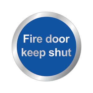 Fire Door 76mm Self-Adhesive Keep Shut Safety Sign