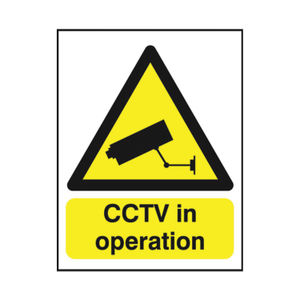 CCTV In Operation A5 PVC Warning Sign