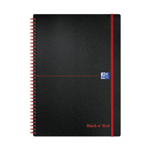 Black n Red A4 Polypropylene Notebooks (Pack of 5)