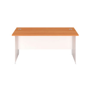 Jemini 1200x800mm Beech/White Rectangular Panel End Desk