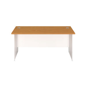 Jemini 1800x800mm Nova Oak/White Rectangular Panel End Desk