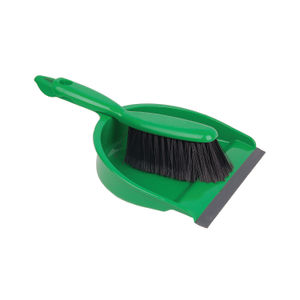 Green Dustpan and Brush Set