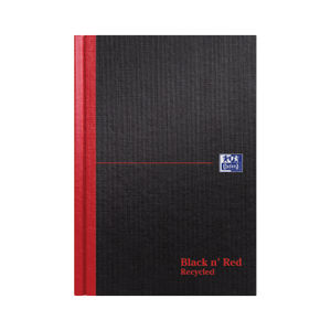 Black n' Red A5 Ruled Recycled Casebound Notebook (Pack of 5)