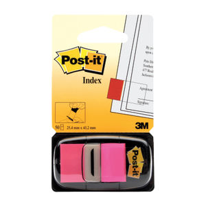 Post-it Index Tabs Dispenser With Pink Tabs 25.4 x 43.2mm