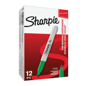 Sharpie Green Fine Everyday Permanent Markers (Pack of 12)