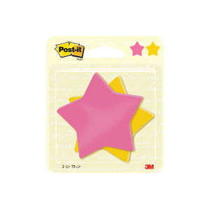 Post-it Notes Star Shape 75 Sheet 70.5 x 70.5mm (Pack of 2)