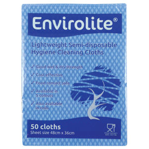 Envirolite Blue Lightweight All Purpose Cloths (Pack of 50)