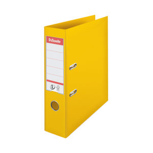 Esselte No1 Lever Arch File Slotted 75mm A4 Yellow (Pack of 10)