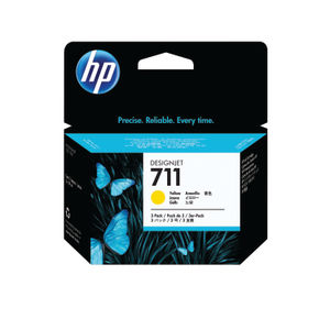 HP 711 Yellow Ink Cartridge (Pack of 3) - CZ136A