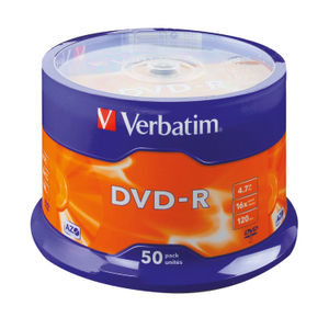 Verbatim 4.7GB 16x DVD-R Spindle (Pack of 50)