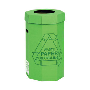 Acorn Green Cardboard Recycling Bins (Pack of 5)