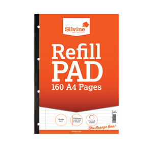 Silvine Ruled Sidebound Refill Pad A4 160 Pages (Pack of 6)
