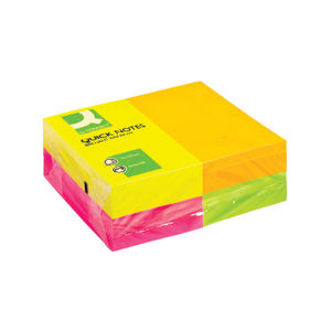 Q-Connect Quick Notes Repositionable 127x76mm Assorted Neon (Pack of 12)