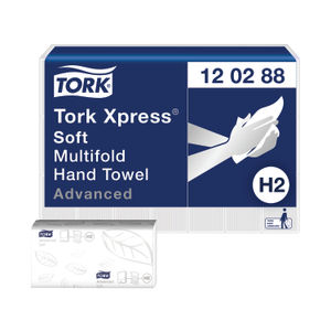 Tork Xpress H2 White 2-Ply Multifold Hand Towels (Pack of 21)