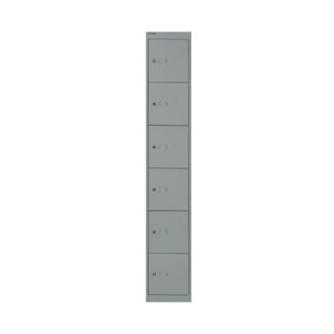 Bisley D457mm Goose Grey 6 Door Locker