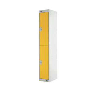 Two Compartment D300mm Yellow Locker