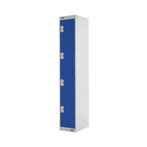 Four Compartment D300mm Blue Locker