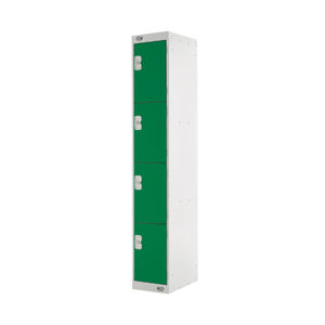 Four Compartment D300mm Green Locker