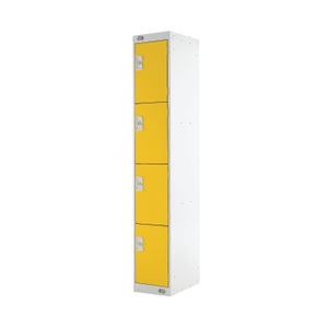 Four Compartment D300mm Yellow Locker