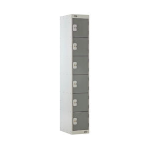 Six Compartment D300mm Dark Grey Locker