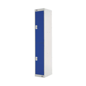 Two Compartment D450mm Blue Locker