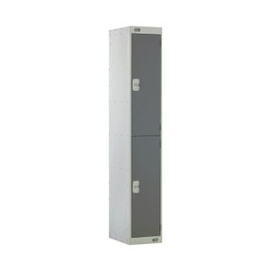 Two Compartment D450mm Dark Grey Locker