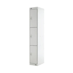 Three Compartment D450mm Light Grey Locker