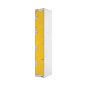 Four Compartment D450mm Yellow Locker