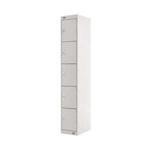 Five Compartment D450mm Light Grey Locker