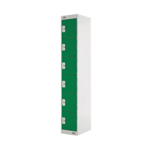 Six Compartment D450mm Green Locker