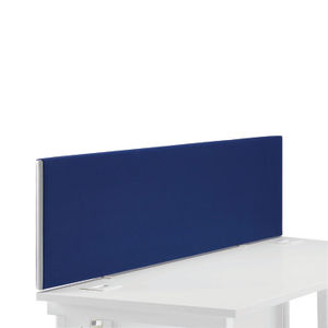 First W1400 x H400mm Royal Blue Desk Mounted Screen