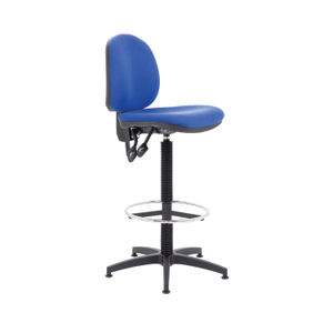 Arista Blue Fixed Foot Rest Draughtsman Chair