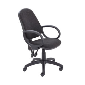 First Charcoal High Back Fixed Arms Operators Office Chair