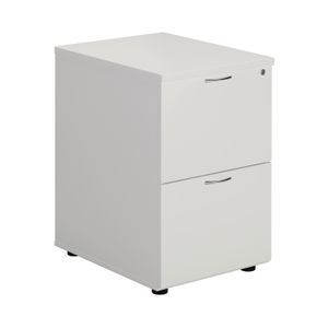 First H730mm White 2 Drawer Filing Cabinet