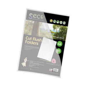 Stewart Superior Seco A4 Clear CutFlush Folders (Pack of 25)