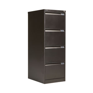 Bisley H1321mm Black 4 Drawer Filing Cabinet