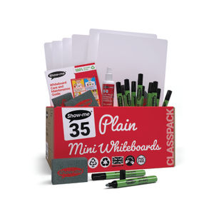 Show-me A4 Plain Whiteboard (Pack of 35)