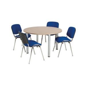 Jemini D1200 x H730mm Grey Oak Circular Meeting Table