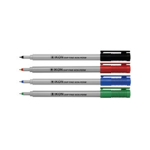 Ikon OHP Assorted Fine Point Pens (Pack of 4)