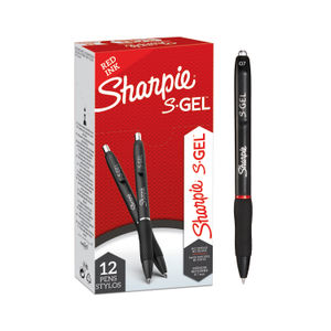 Sharpie S-Gel Red Medium Gel Pen (Pack of 12)