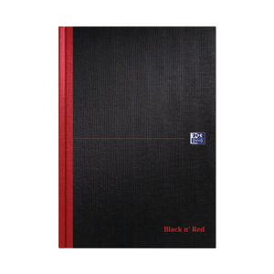 Black n’ Red A4 Hardback Casebound Notebook (Pack of 2)