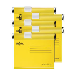 Rexel Classic Suspension Files A4 Yellow (Pack of 25)