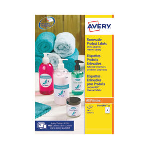 Avery White 63.5mm Round Removable Labels (Pack of 200)