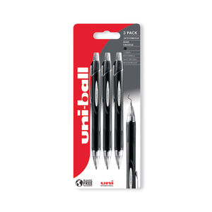 Uni-Ball Jetstream RT SXN-210 Black Rollerball Pen (Pack of 3)