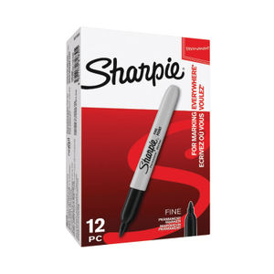 Sharpie Black Fine Everyday Permanent Markers (Pack of 12)