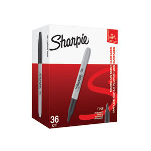 Sharpie Black Fine Everyday Permanent Markers (Pack of 36)